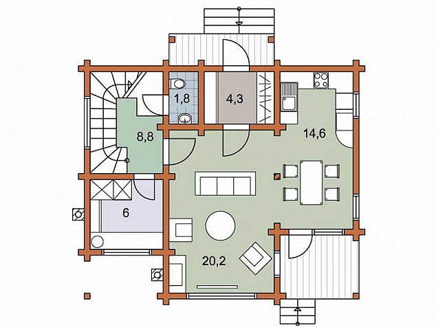 1 этаж - 57