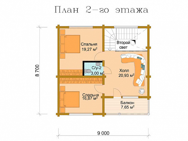 2 этаж - 70,6